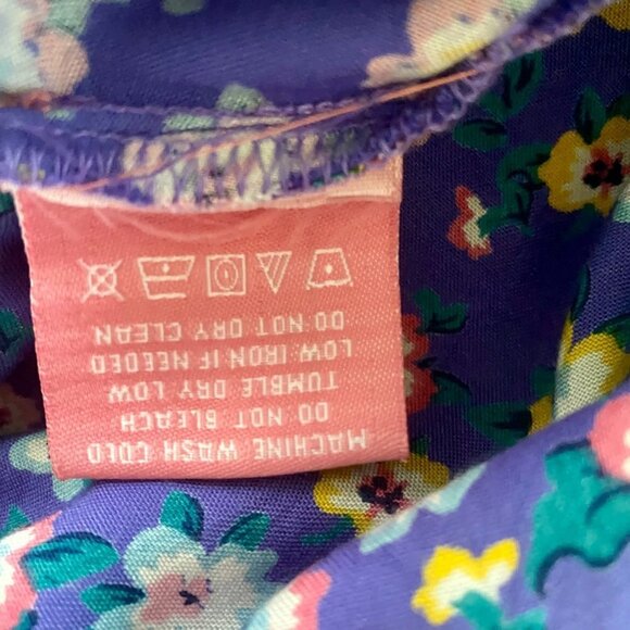 River & Rose Blue Floral Print Midi Dress with Pockets Women's Medium NEW - Picture 9 of 9